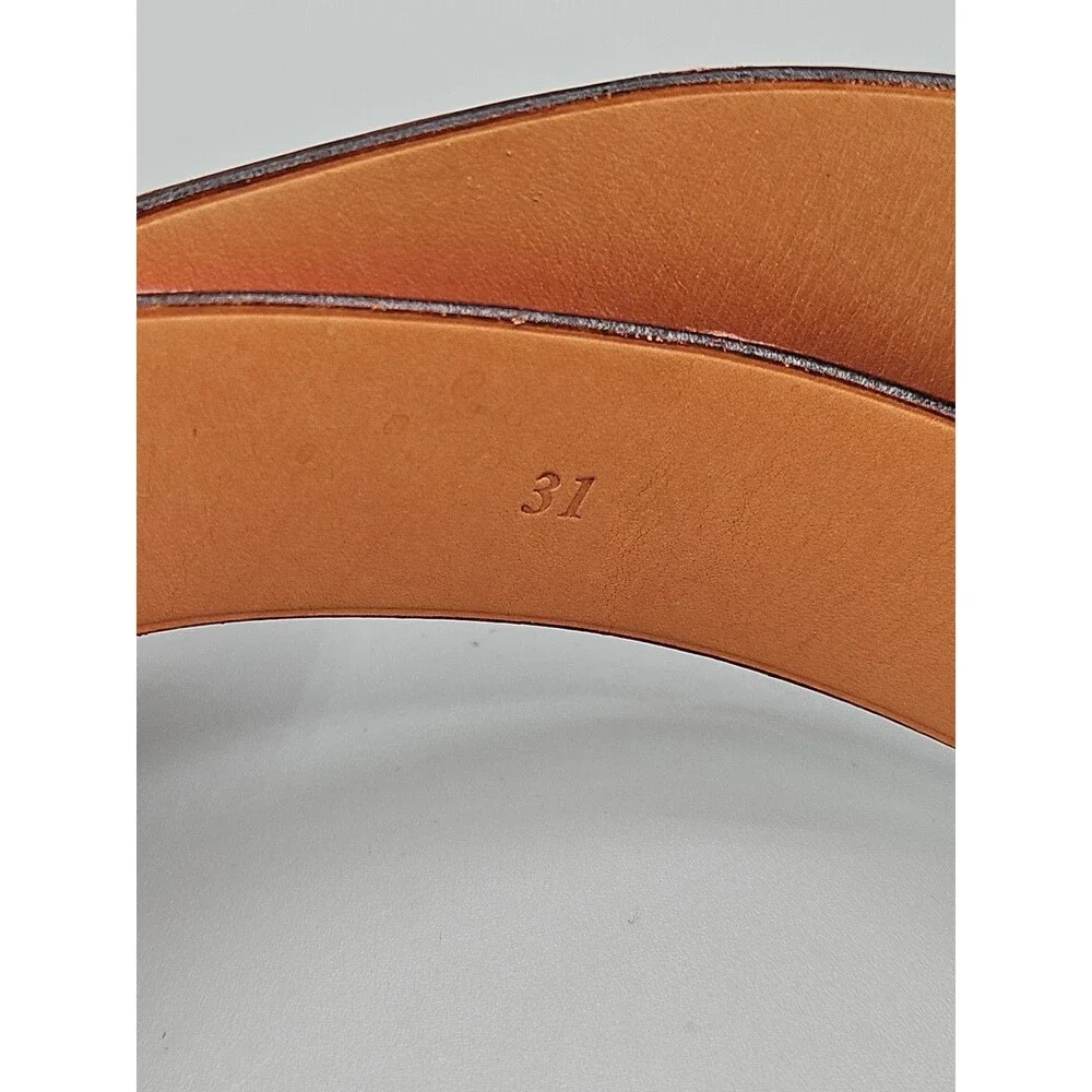 Louisiana Alligator Red Leather Mens Tapered Belt Handcrafted In USA Size 31